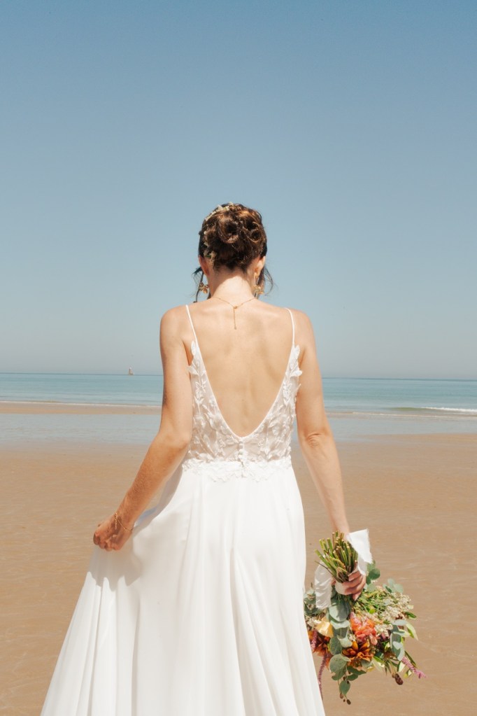 Shooting de la mariée sur la plage